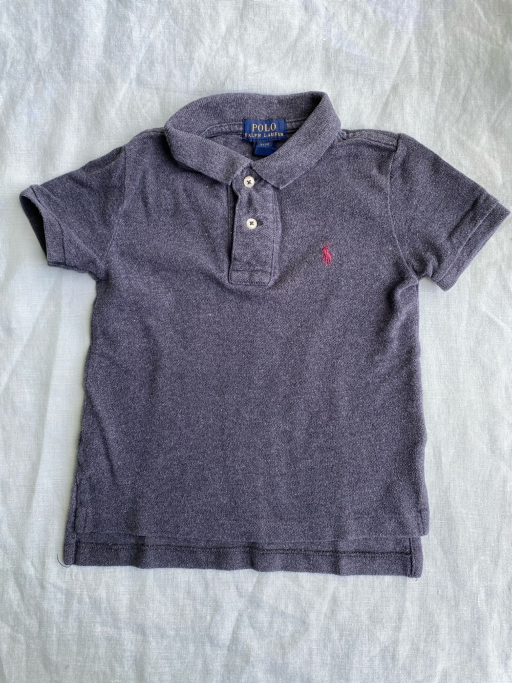 Polo Ralph Lauren dark grey cotton short sleeve polo shirt